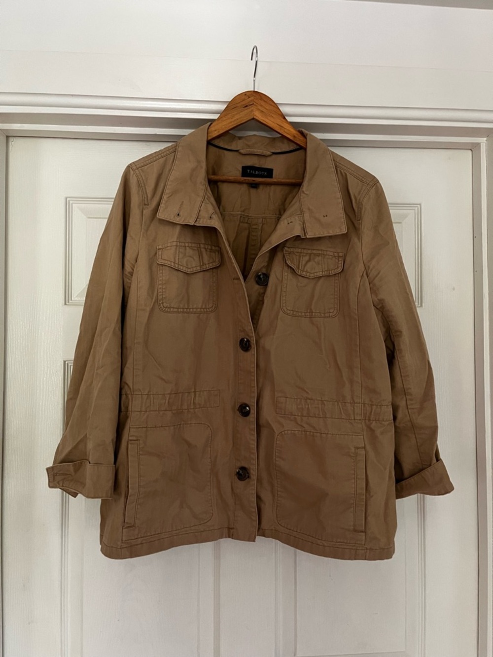 Talbots Tan Utility Jacket with Front Pockets